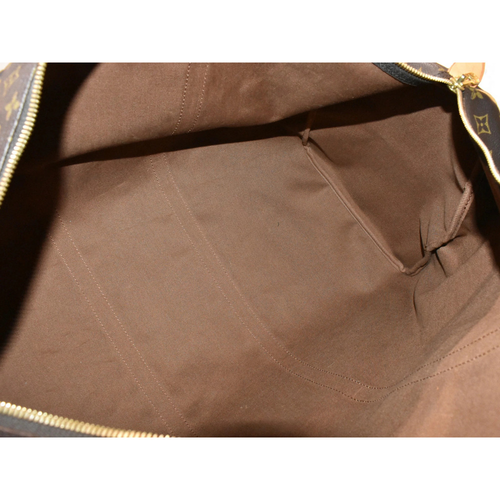 LOUIS VUITTON Keepall Monogram Brown Canvas Boston Bag Travel - Picture 9 of 9